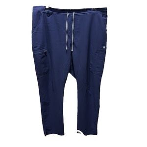 Figs Blue Scrub Pants Yola Skinny Straight Leg TW2000R